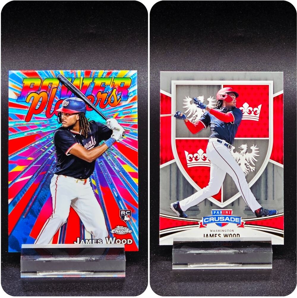 James Wood Topps Chrome Power Players Gold Foil RC Nationals Top Prospect
